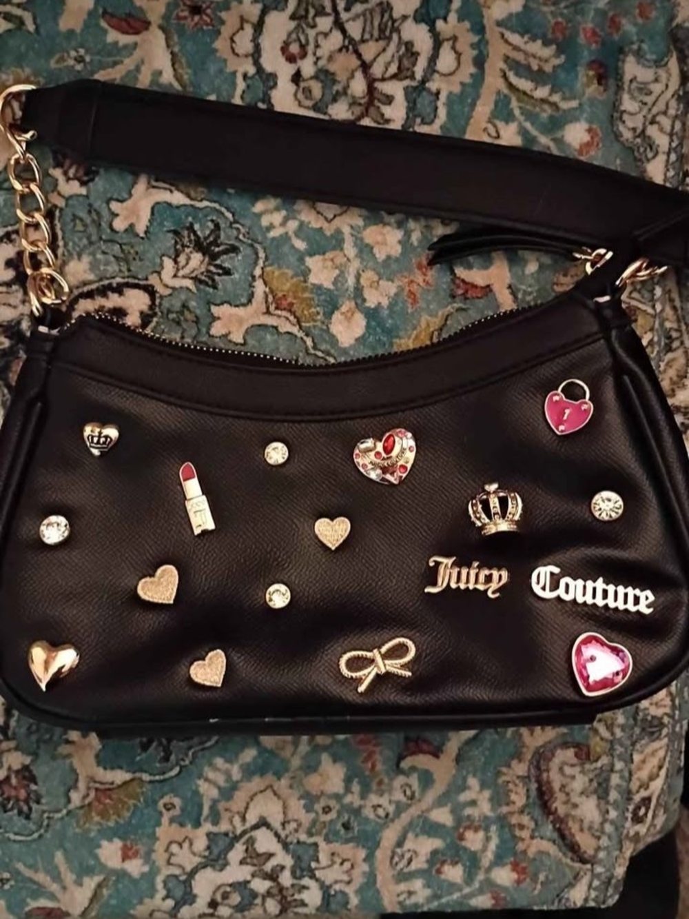 Juicy Couture Black Embellished Shoulder Bag